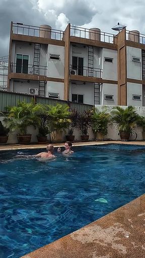 Sfw Playing About in Our Swimming Pool
