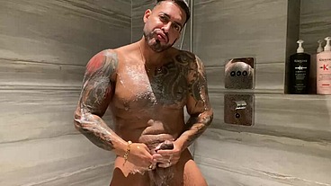 Tattooed daddy ponstar gay horny shower talking with you - VIKTO ROM-