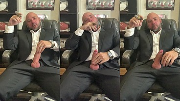 Jason Collins Suit JOI While Smoking a Cigar!