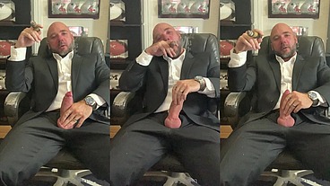 Jason Collins Suit JOI While Smoking a Cigar!
