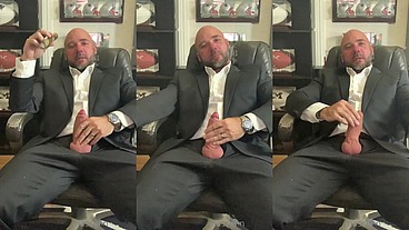 Jason Collins Suit JOI While Smoking a Cigar!