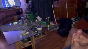 Spiderman plays with his big cock II