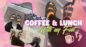 Come with my feet to get coffee and lunch