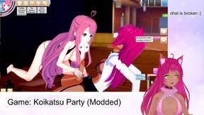 Lewd VTuber Neko’s Koikatu Party Gameplay - Blowjob, Titjob & Creampie