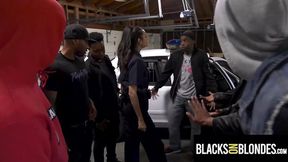 ELIZA IBARRA Sucks NINE Cocks In Police Uniform - BlacksOnBlondes