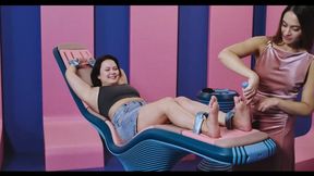 Thick-chested Alice Peachy's Intense Foot & Bodys Licking Fantasy with Sabina