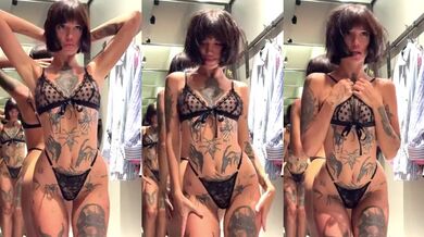 Bored Skinny Bratty Slave Gets Destroyed by Big Natural Tits Solo