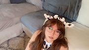 Submissive hucow plays with herself