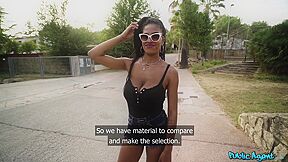 Espanol - Ebony Latina With Huge Natural Big Tits Has Fun Outside