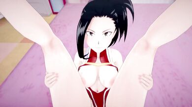 Momo Yaoyorozu MHA POV big tits ride the big dick