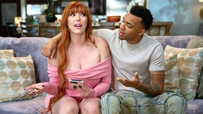Dramatic stepmom fucks her black BBC stepson because he knows her