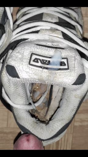 Load & Cum on Buffalo Sneakers