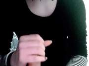 Femboy punk emo mommy gives you a handjob