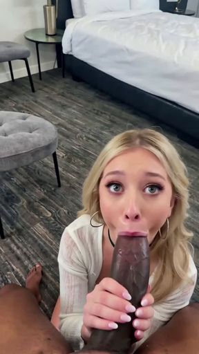 interracial, gagged, a swedish blonde woman, video created by AI