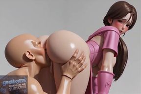The Erotic slender Hero Woman Gives In to the Old Man's Tongue Until She Melts Hentai HD