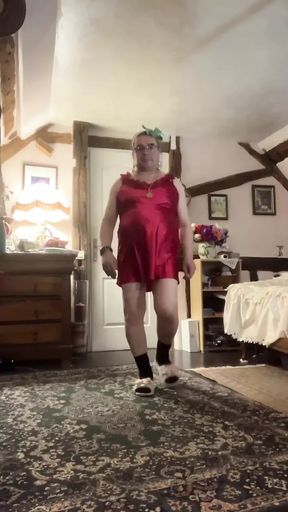 In outfit with a nightie and panties for one evening
