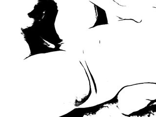 Fuck aged wench in grayscale toon giant sex-toy