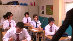 Yukiko Suo Seduces Classroom – Deep Throat & Swallows Every Drop