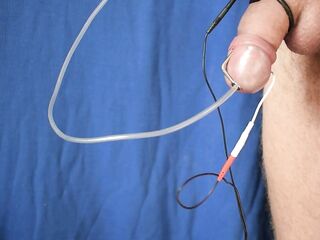 Sexy climax from sounding ESTIM to cum in the tubule