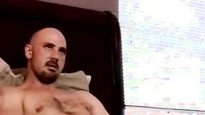 ”Bald stud gets a helping hand from a mature gay weirdo”