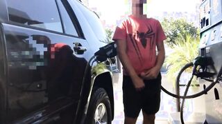 Outdoor Fun at the Gas Station