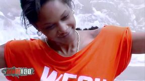 shania & terry: interracial beach fucking