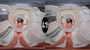 VR180 Brat girl Bailey Blaze Piss Toilet Slave