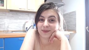 sexy play in the kitchen for Stepdaddy and cum as he want