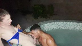 petite brunette trans hottie ava holt fucked deep in jacuzzi