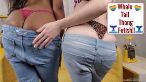 Lesbians Show Off Thongs