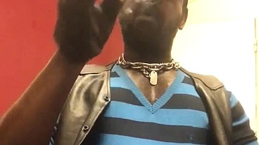 Black Muscle Smoking & Nippleplay Compilation Geared in Leather Latex Denim Attire
