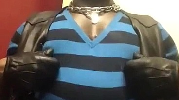 Black Muscle Smoking & Nippleplay Compilation Geared in Leather Latex Denim Attire