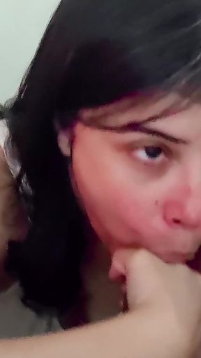 Sneaky Blowjob in the Studio - Deepthroat, Saliva and Big Tits in a See-through Dress - Selena Vega