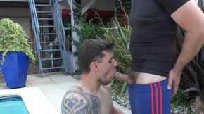 Straight Guy Fucked by His Gay Friend by the Pool