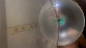 Mirror Bubblegum bubbles blowing sexy