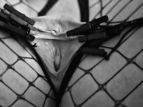 BDSM Session with My Wife, Clamps, Wide Opened Pussy