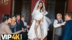 VIP4K. Couple starts fucking in front of the guests after wedding ceremony