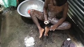 Desi Shower and Masturbation in Dress