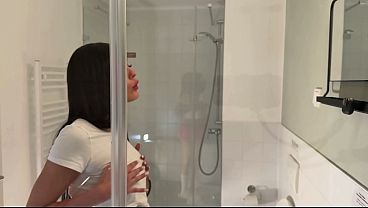 Sexy and hot slim college girl takes her panties off to flash tight shaved pussy under her skirt