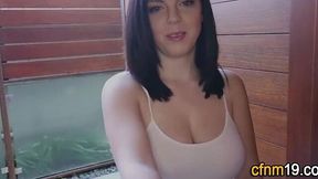 Sensual babe sucks and rides big cock POV-style