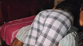 the housemaid was fucked by her boss s stepson until cumshot on big ass