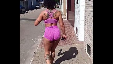 Vivian Fernandes - Big Booty Wife Showoffs in Shorts on Street