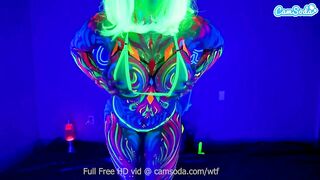 Jewelz Blu Body Paint and Masturbation Performance