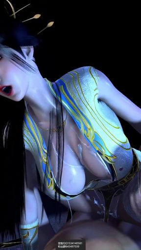 3D Hot Asian Slut Cosplay Model Cheating with Big Dick