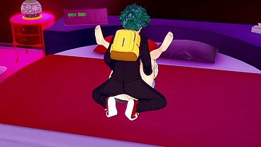 Deku gets full service from Bakugo's Milf - My Hero Academia