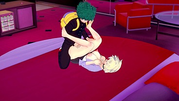 Deku gets full service from Bakugo's Milf - My Hero Academia