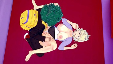 Deku gets full service from Bakugo's Milf - My Hero Academia