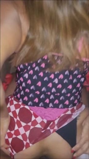 giant anal prolapse, with cum dripping from this naughty ass