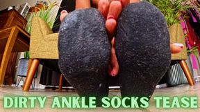Dirty Black Ankle Socks Tease ft Queen Ava - A socks fetish scene featuring: ankle socks, ebony feet, pov foot worship, and close ups - 4K MP4