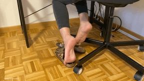 HOME OFFICE DIRTY FEET IN BIRKENSTOCK SANDALS - MP4 Mobile Version